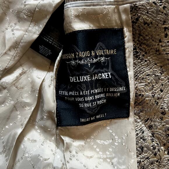 Zadig & Voltaire Deluxe Vedaz Python Blazer 38 small - Picture 10 of 12